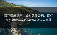 探花深度揭秘：爆料风波背后，网红在机场贵宾室的角色罕见令人意外