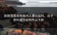 刚刚泡芙视频圈内人爆出猛料，出乎意料细节全网热议不断