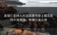 发现！主持人的丑闻竟然登上樱花影院午夜热搜，惊爆引发众怒