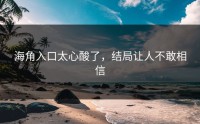 海角入口太心酸了，结局让人不敢相信